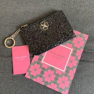NWT! Kate Spade Glitter Card Holder/Coin Purse